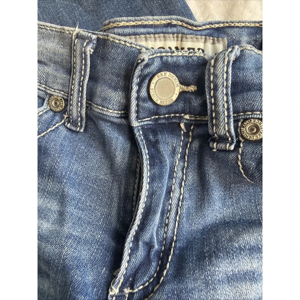 BKE Denim Conner Straight Leg Jeans Girls 6‎ Y2K Embroidered Pocket Western